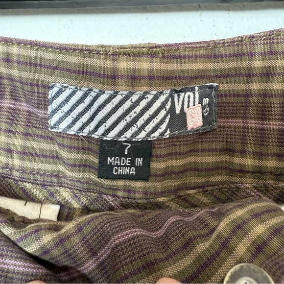 Vintage y2k Women’s Volcom Brown Plaid Shorts - Picture 5 of 5